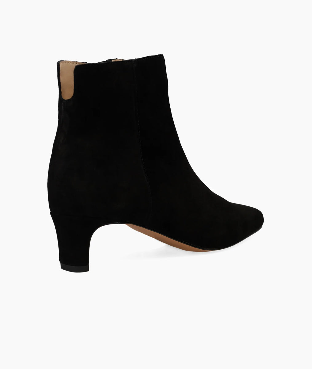 Georgia Sandals Black Suede Black Calfskin