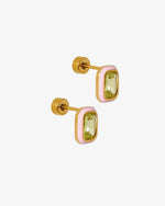 Load image into Gallery viewer, Screwback Stud Earrings Whitney Pink Apple
