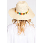 Load image into Gallery viewer, Multi Color Stripe Band Straw Hat
