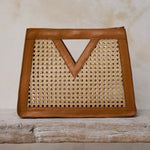 Load image into Gallery viewer, Rattan Cane Weave Triangle Bag
