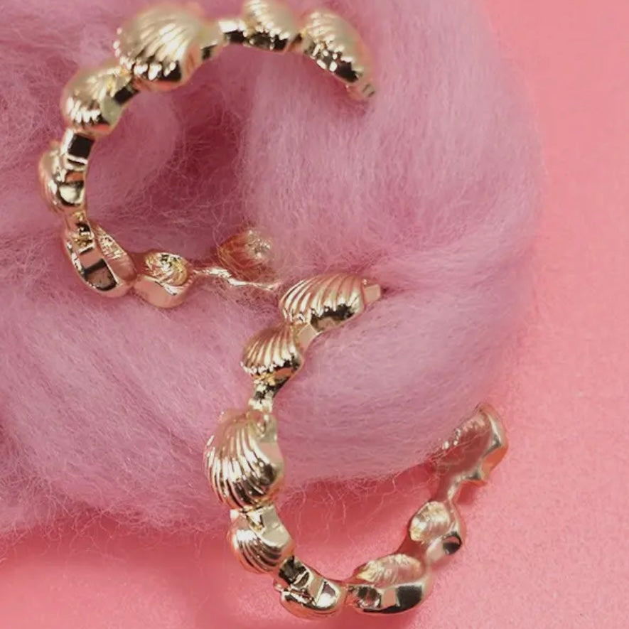 Seashell Hoop Earrings