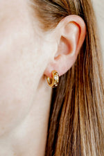 Load image into Gallery viewer, Huggie Earrings Hunter Gold
