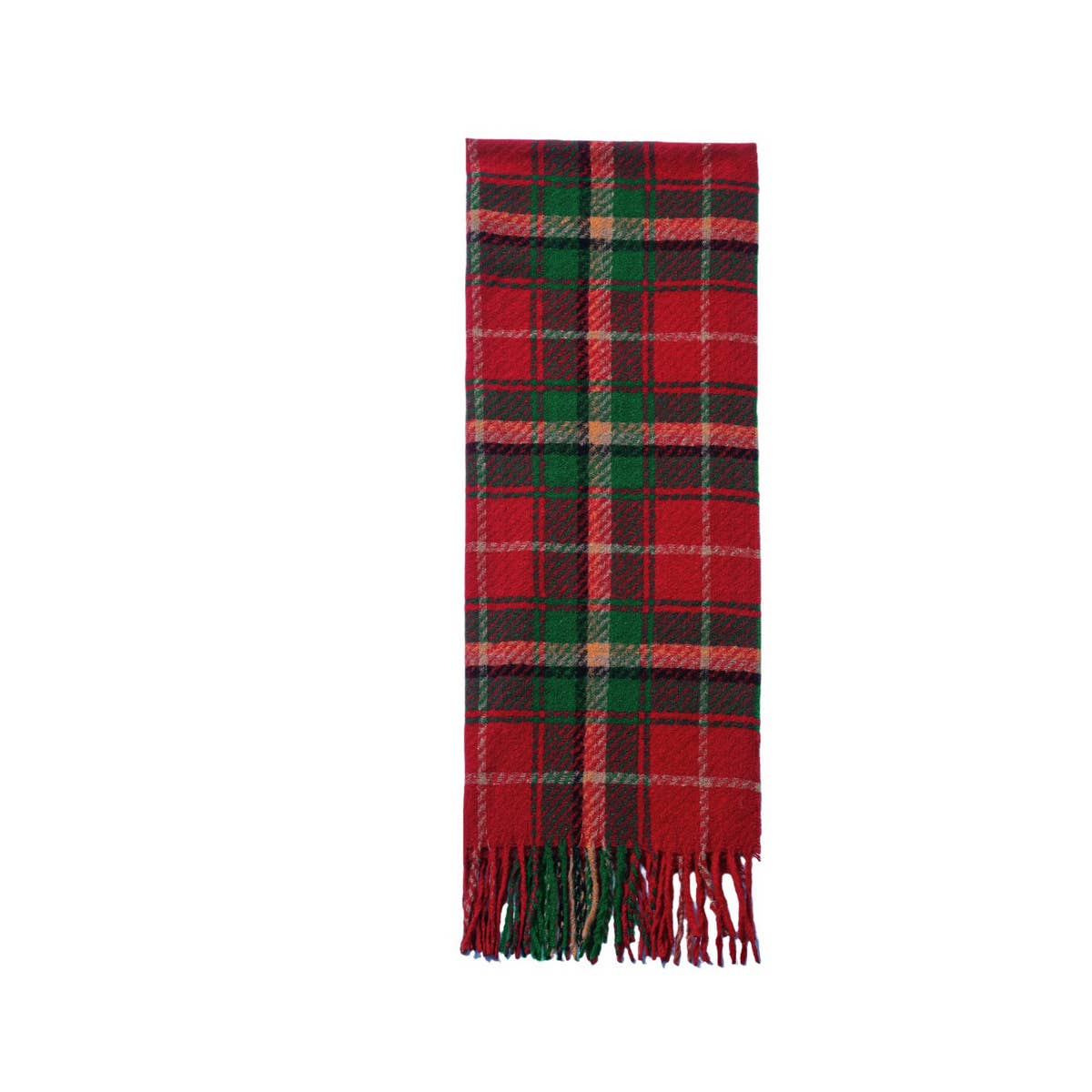 CHRISTMAS STYLE PLAID TASSEL SCARF