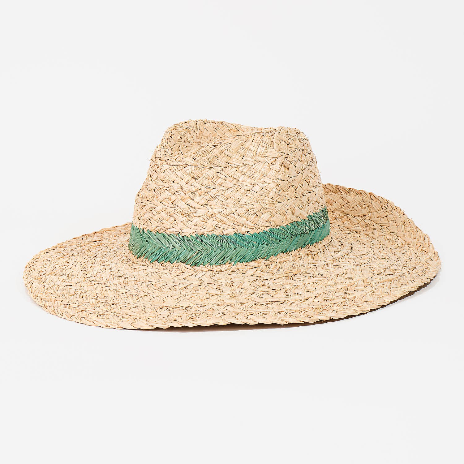 Braided Leaf Strap Straw Hat