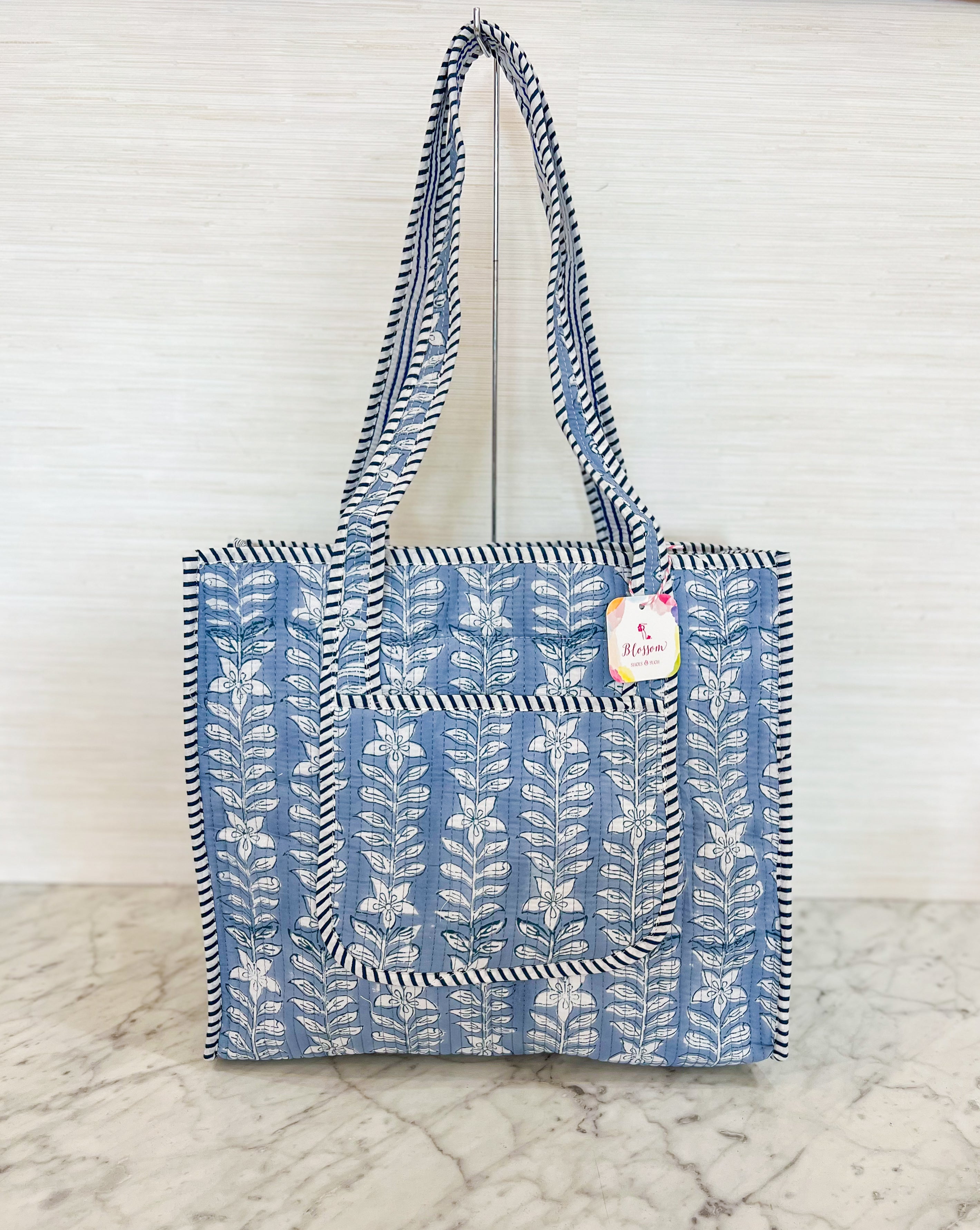 Sinclair Blue Floral Tote