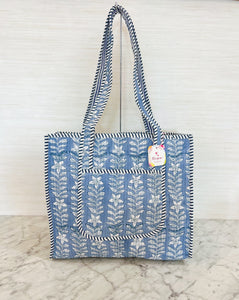 Sinclair Blue Floral Tote
