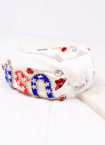 Load image into Gallery viewer, USA Embellished Headband
