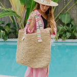 Load image into Gallery viewer, Irma Large Raffia Tote
