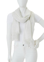 Load image into Gallery viewer, Ivory Metallic Evening Wrap
