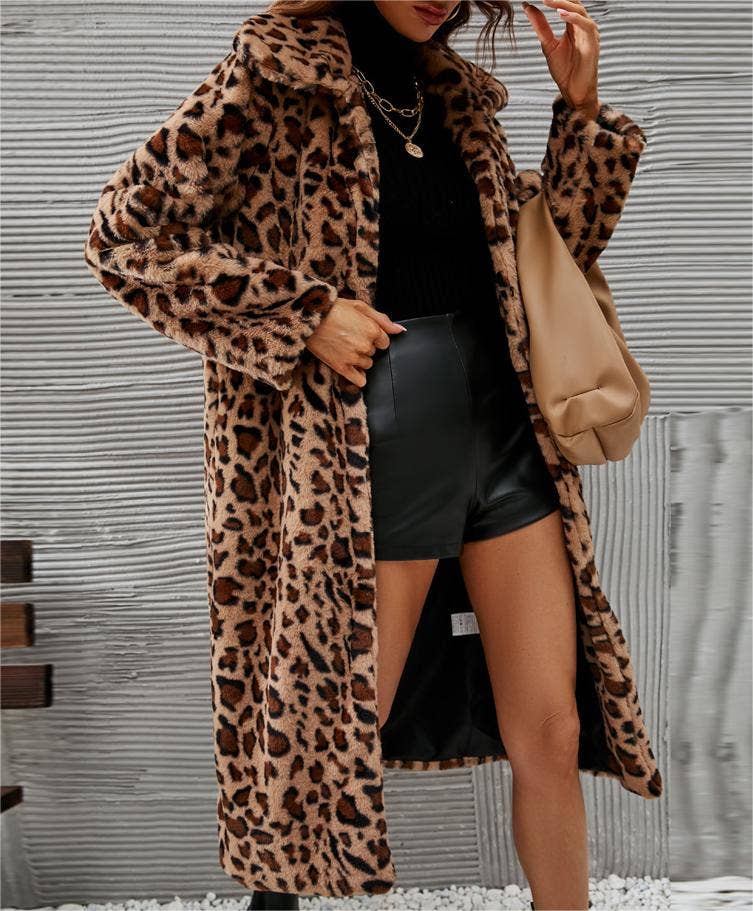 Leopard Faux Fur Coat