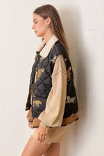 Load image into Gallery viewer, Leopard Quilted vest
