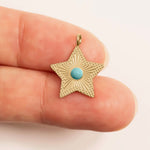 Load image into Gallery viewer, Turquoise Star Charm
