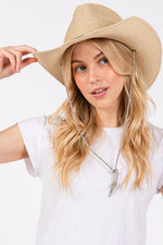 Load image into Gallery viewer, Cowboy Straw Sun Hat
