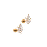 Load image into Gallery viewer, Screwback Stud Earrings Laurel Gold
