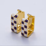 Load image into Gallery viewer, Checkered Earring *Multiple Colors*
