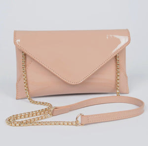 Enamel Envelope Clutch