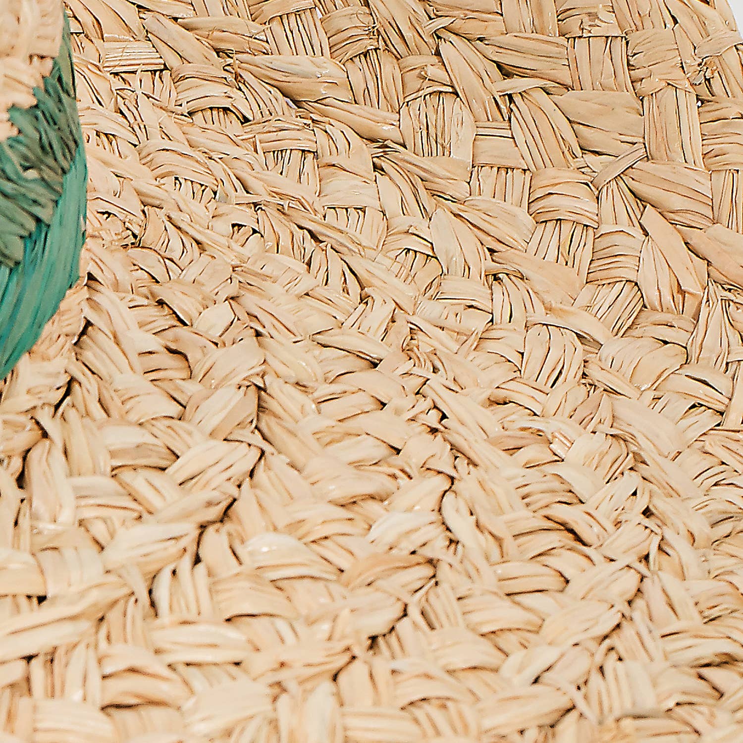 Braided Leaf Strap Straw Hat