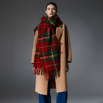 Load image into Gallery viewer, CHRISTMAS STYLE PLAID TASSEL SCARF
