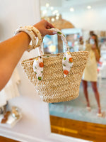 Load image into Gallery viewer, Mini Tote Bag with Lemon Scarf Handle
