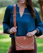 Load image into Gallery viewer, Ariana Crossbody- Saddle
