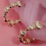 Load image into Gallery viewer, Seashell Hoop Earrings
