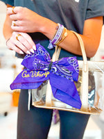 Load image into Gallery viewer, Embroidered Vikings Bandana Bow Charm
