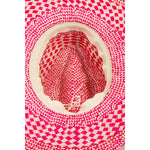 Load image into Gallery viewer, Checkered Straw Weave Sun Hat
