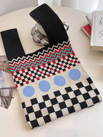 Load image into Gallery viewer, Checkerboard Woven Handbag Bags
