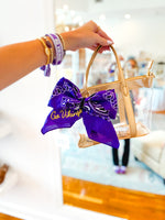 Load image into Gallery viewer, Embroidered Vikings Bandana Bow Charm
