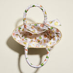 Load image into Gallery viewer, Mini Tote Bag with Lemon Scarf Handle
