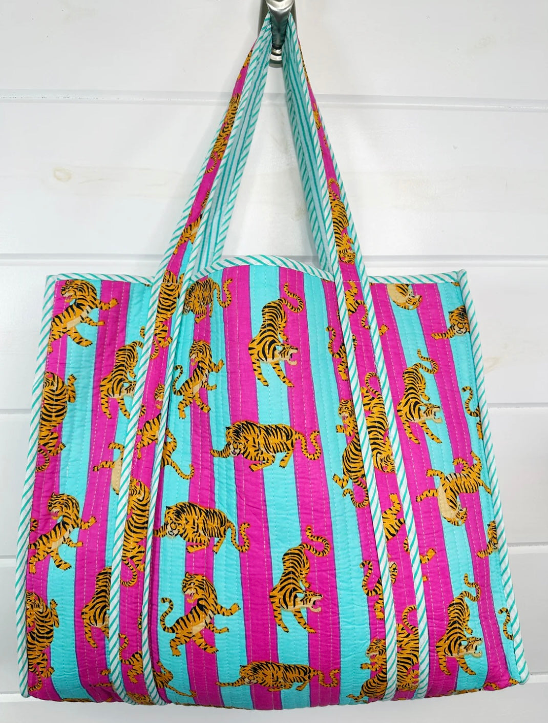 Tiger Quilted Tote