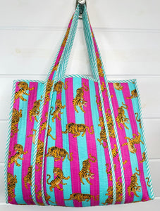 Tiger Quilted Tote