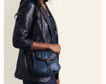 Load image into Gallery viewer, Fern Zip Crossbody- Ink Navy
