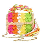 Load image into Gallery viewer, Sorbet Rainbow Woven Tote Bag
