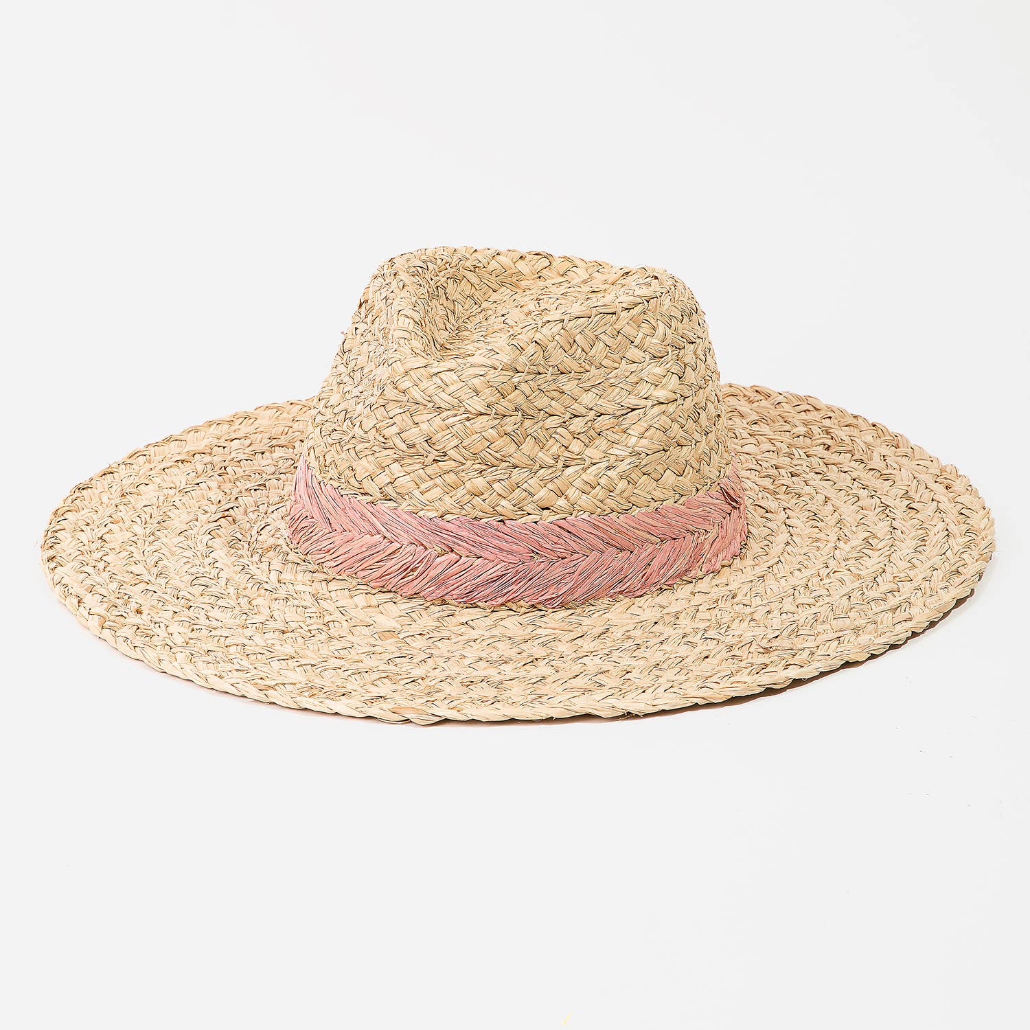 Braided Leaf Strap Straw Hat