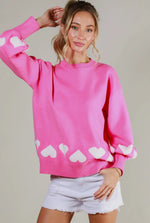 Load image into Gallery viewer, Piece Of My Heart Sweater Pink
