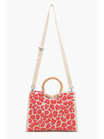 Load image into Gallery viewer, Pink Leopard Handheld with Crossbody Straps
