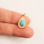 Load image into Gallery viewer, Turquoise Tear Drop Charm
