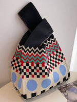 Load image into Gallery viewer, Checkerboard Woven Handbag Bags
