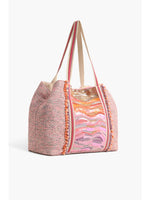 Load image into Gallery viewer, Orange to Mauve Ombre Embellished Tote
