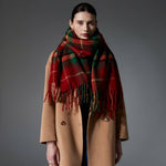 Load image into Gallery viewer, CHRISTMAS STYLE PLAID TASSEL SCARF
