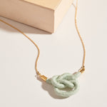 Load image into Gallery viewer, Square Fiber + Chain Necklace *More Colors
