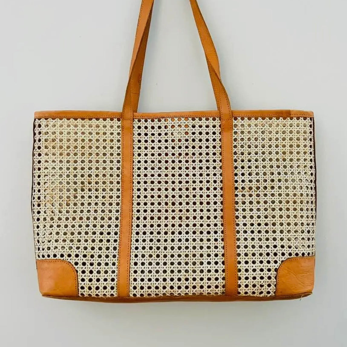 Large Rattan Cane Weave Tote