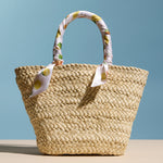 Load image into Gallery viewer, Mini Tote Bag with Lemon Scarf Handle
