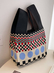 Checkerboard Woven Handbag Bags