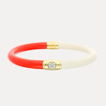 Load image into Gallery viewer, Coral/Ivory Single Yin &amp; Yang
