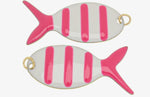 Load image into Gallery viewer, Large Striped Fish Charm *Multiple Colors*
