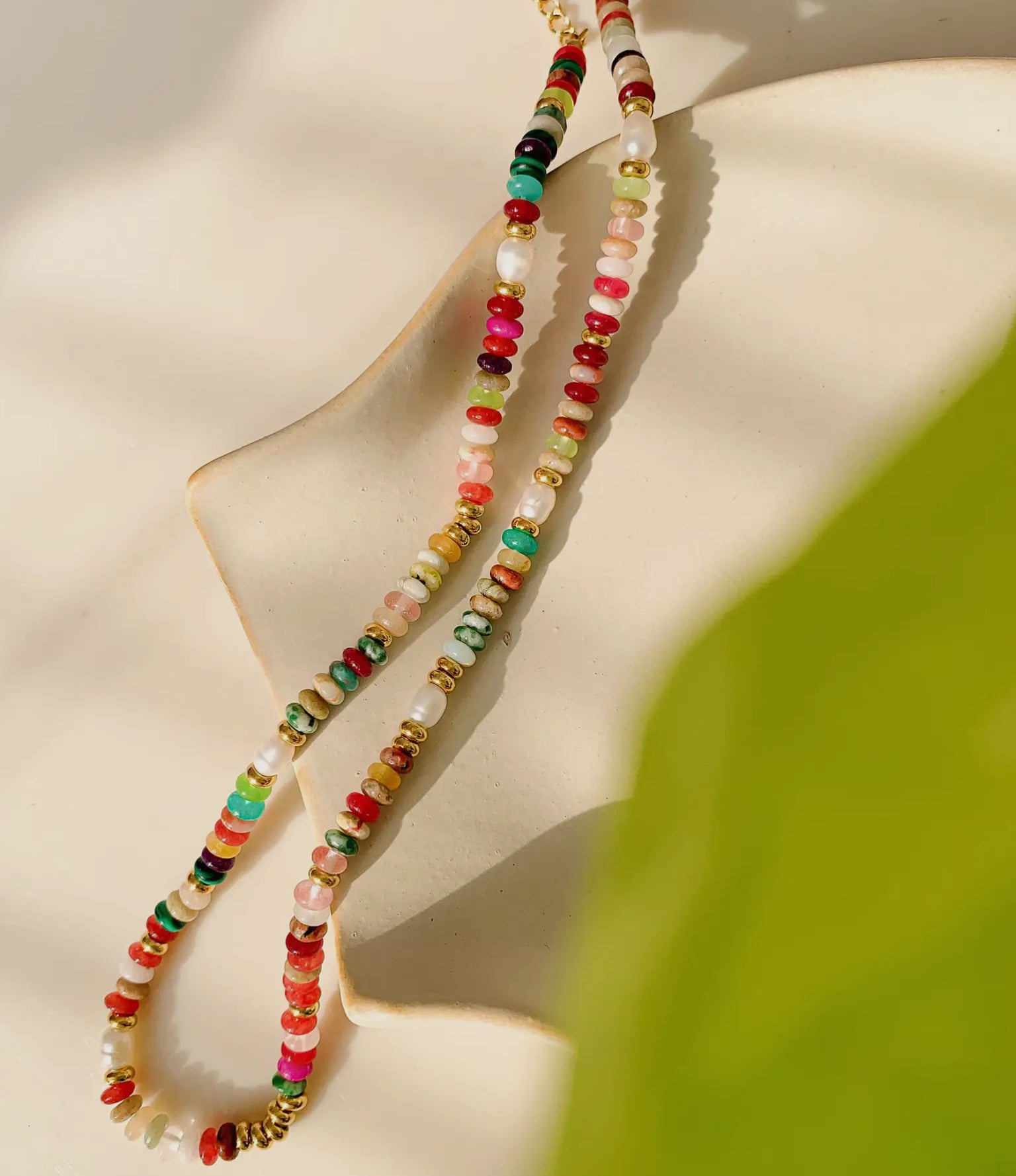 Sunny Boho Beaded Necklace