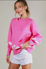 Load image into Gallery viewer, Piece Of My Heart Sweater Pink
