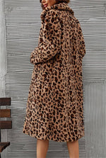 Load image into Gallery viewer, Leopard Faux Fur Coat
